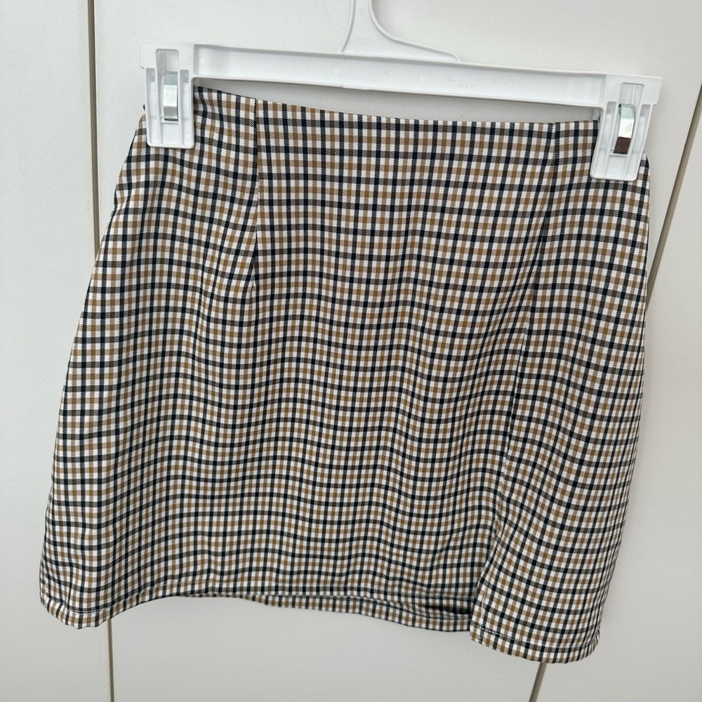 SHEIN mini skirt, checkered, like new
